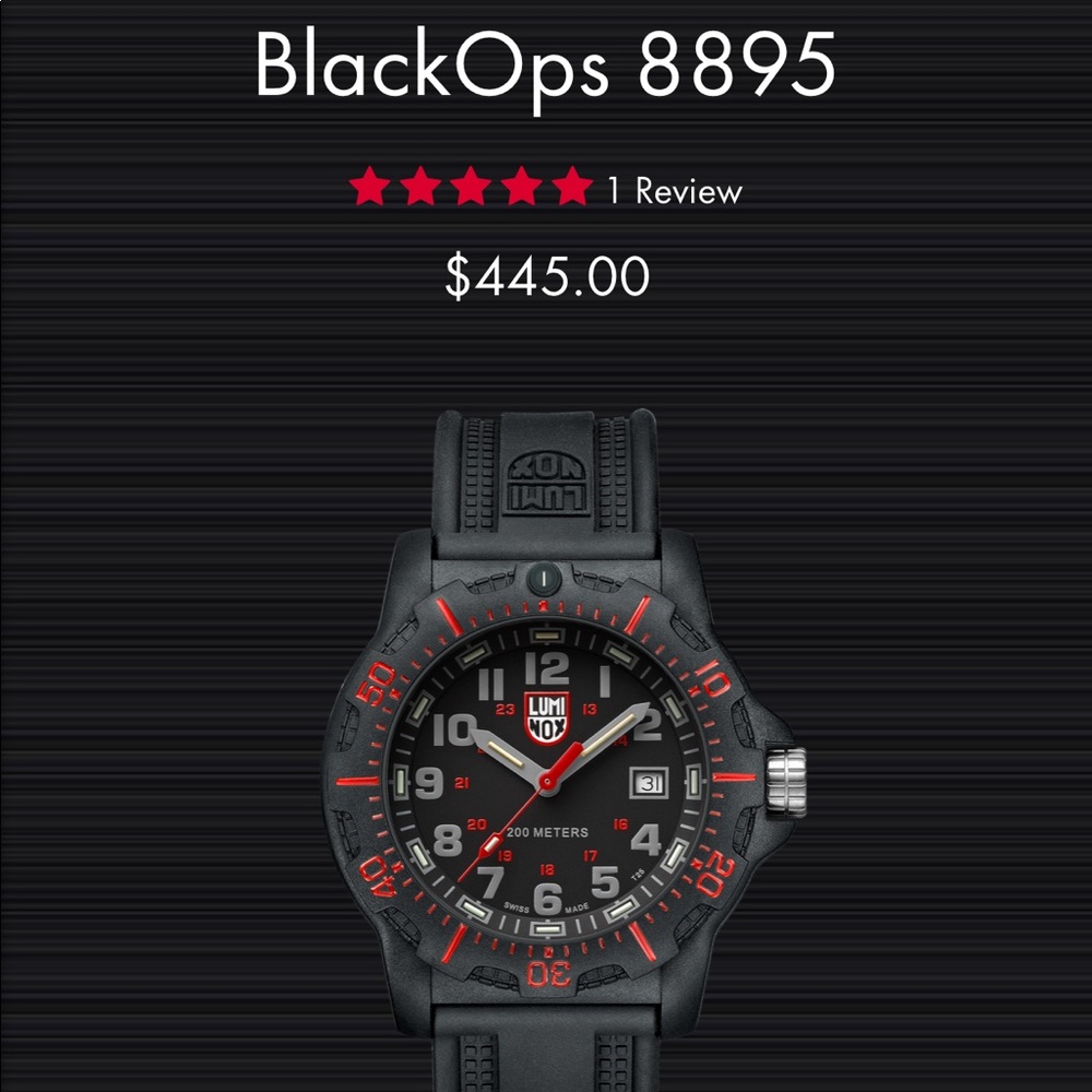 Lumi Nox Black Opps 8895 Watch